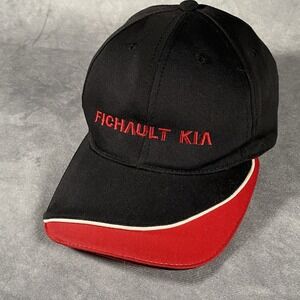 KIA Automobiles Fichault Kia Cap Hat Adult Black Red Adjustable Car Vacation